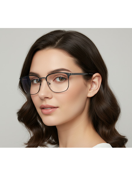 VEYREY VeyRey ochelari de soare nerd Binfy rama neagra lentile transparente