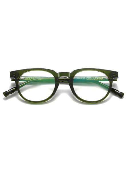 VEYREY VeyRey ochelari de soare nerd acetati Scewate rama verde lentile transparente