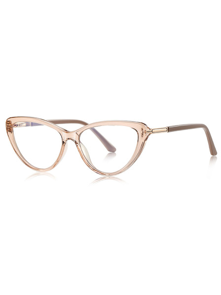 VEYREY VeyRey ochelari de soare cat-eye pentru femei cu filtru lumina albastra Ircent rama maro lentile transparente