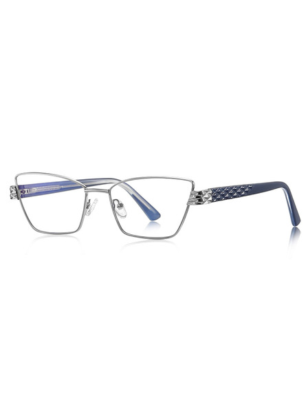 VEYREY VeyRey ochelari de soare cat-eye pentru femei cu filtru lumina albastra Gallit rama argintie lentile transparente