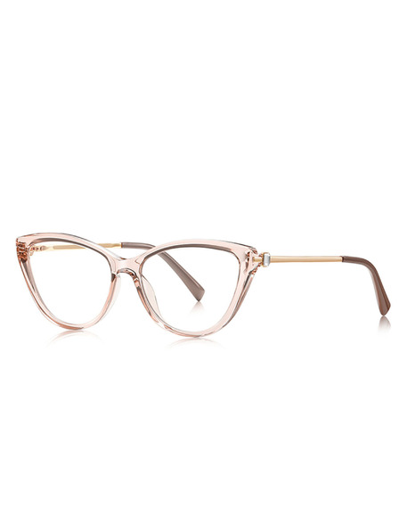 VEYREY VeyRey ochelari de soare cat-eye pentru femei cu filtru lumina albastra Abie rama aurie lentile transparente