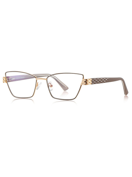 VEYREY VeyRey ochelari de soare cat-eye pentru femei cu filtru lumina albastra Irous rama maro lentile transparente