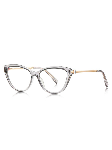 VEYREY VeyRey ochelari de soare cat-eye pentru femei cu filtru lumina albastra Overhunk rama gri lentile transparente