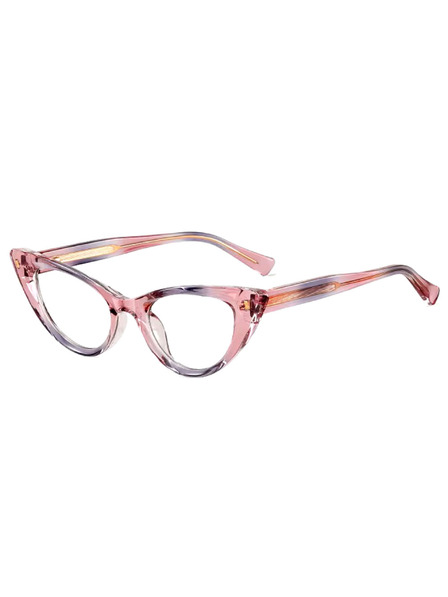 VEYREY VeyRey ochelari de soare cat-eye pentru femei cu filtru lumina albastra Jarni rama roz lentile transparente