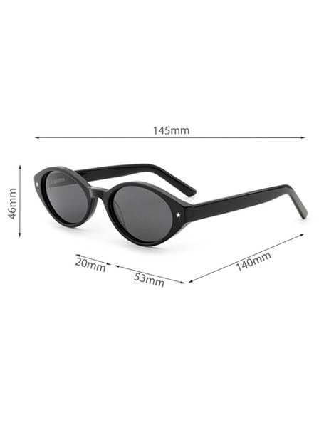 VEYREY VeyRey ochelari de soare cat-eye din acetat polarizati pentru femei Aest rama maro lentile galbene