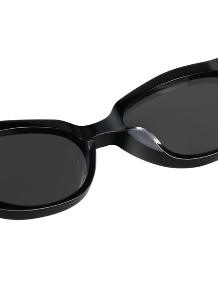 VEYREY VeyRey ochelari de soare cat-eye din acetat pentru femei Sublepp rama neagra lentile negre