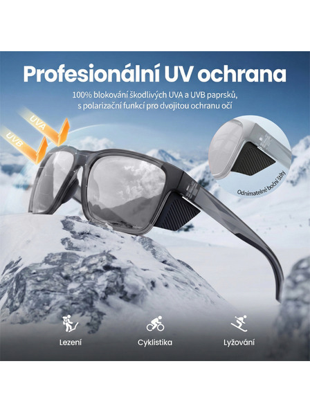 VEYREY VeyRey ochelari de soare sport polarizați Binow rama gri lentile negre