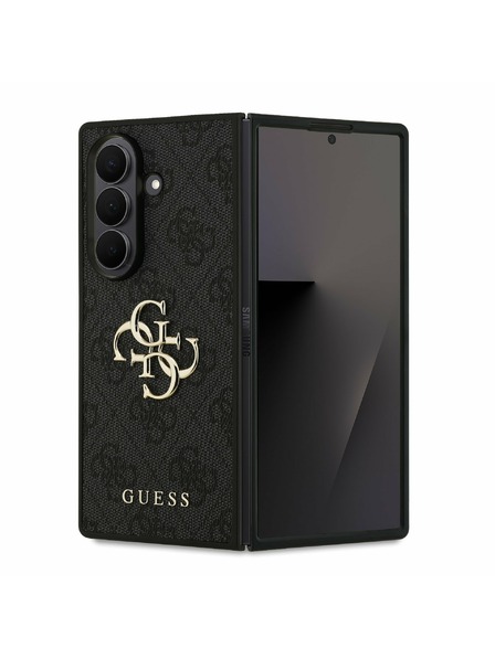Guess Guess PU 4G Metal Logo Carcasă Spate pentru Samsung Galaxy Z Fold 7 Grey