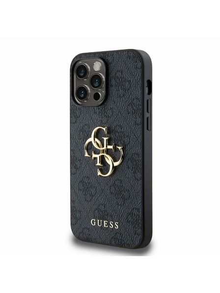 Guess Guess PU 4G Metal Logo Carcasă Spate pentru iPhone 14 Pro Max Grey