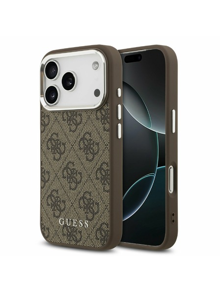 Guess Guess 4G MagSafe Carcasă Spate pentru iPhone 17 Pro Brown
