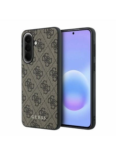 Guess Guess PU 4G Metal Classic Logo Carcasă Spate pentru Samsung Galaxy A57 Brown