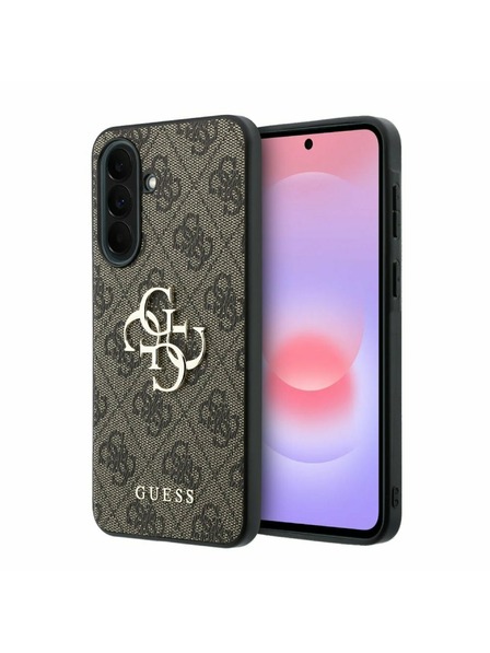 Guess Guess PU 4G Metal Logo Carcasă Spate pentru Samsung Galaxy A37 Brown