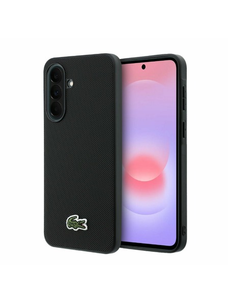 Lacoste Lacoste Iconic Petit Pique Woven Logo MagSafe Carcasă Spate pentru Samsung Galaxy A37 Black