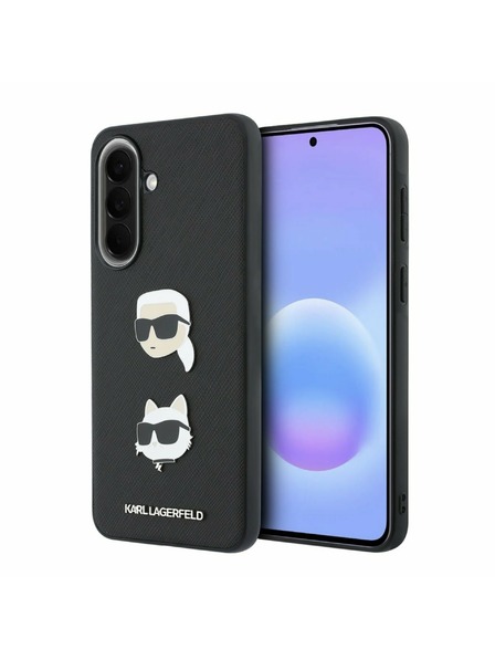 Karl Lagerfeld Karl Lagerfeld Liquid Silicone Metal Karl and Choupette Carcasă Spate pentru Samsung Galaxy A57 Black