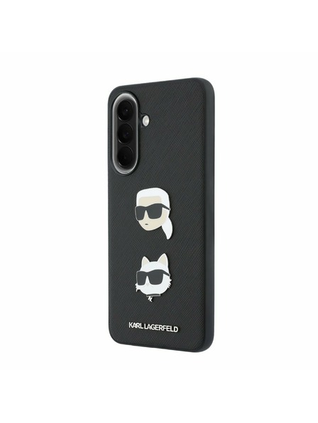 Karl Lagerfeld Karl Lagerfeld Liquid Silicone Metal Karl and Choupette Carcasă Spate pentru Samsung Galaxy A57 Black