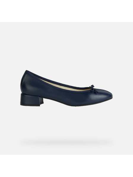 Geox Pantofi cu toc de damă negri Geox Floretia