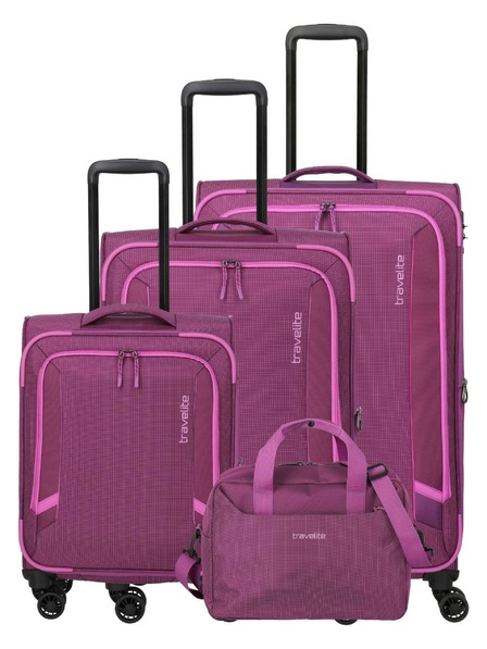 Travelite Set de Valize de Călătorie Travelite Corsiica S,M,L,BB Roz