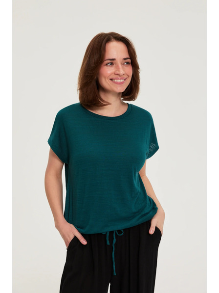 Moodo Bluză cu mânecă scurtă verde Moodo