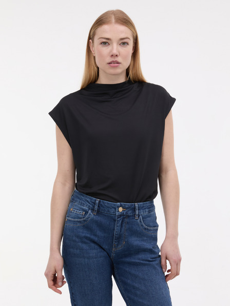 Orsay Tricou negru cu mânecă scurtă pentru femei ORSAY