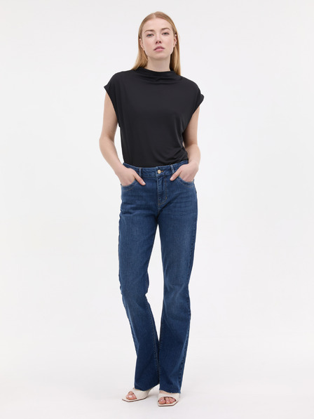 Orsay Tricou negru cu mânecă scurtă pentru femei ORSAY