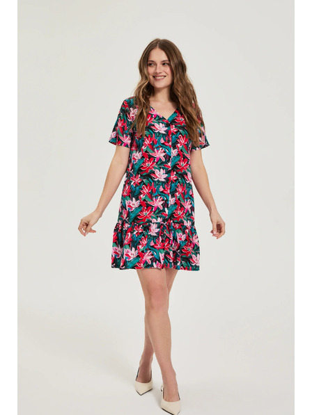Moodo Rochie din viscoză cu imprimeu floral Moodo