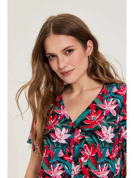 Moodo Rochie din viscoză cu imprimeu floral Moodo