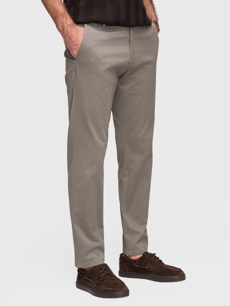 Ombre Clothing Pantaloni chino pentru bărbați REGULAR FIT cu textură fină - gri V1 P1518 Ombre Clothing