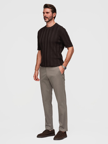 Ombre Clothing Pantaloni chino pentru bărbați REGULAR FIT cu textură fină - gri V1 P1518 Ombre Clothing