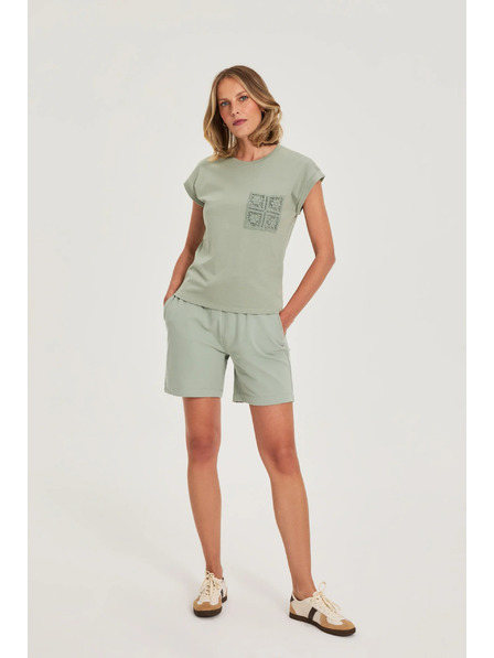 Moodo Tricou din bumbac olive Moodo