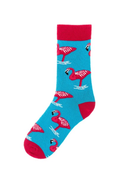 Funky Steps Funky Steps șosete pentru femei cu motiv flamingo FSC124