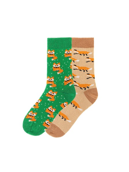 Funky Steps Funky Steps set de șosete pentru femei cu motiv vulpe FSC271