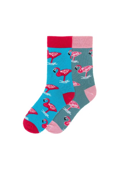 Funky Steps Funky Steps set de șosete pentru femei cu motiv flamingo FSC125