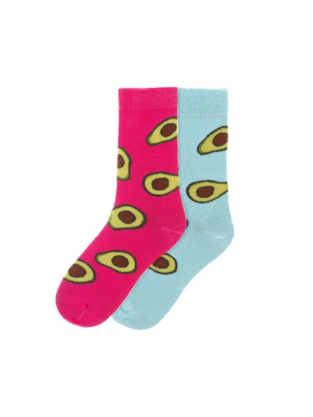 Funky Steps Funky Steps set de șosete pentru femei cu motiv avocado FSC132