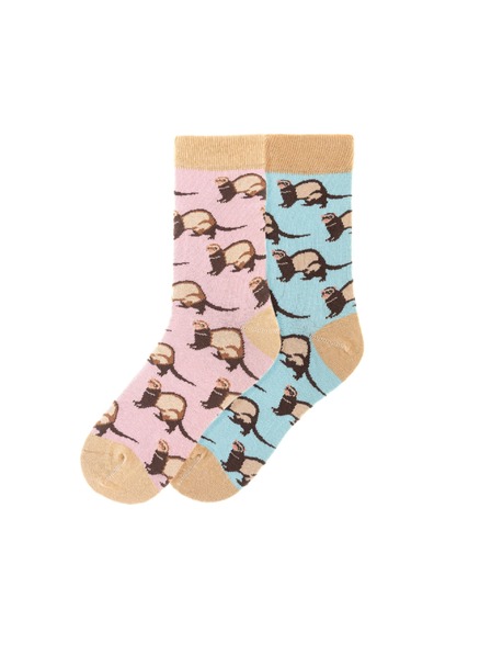 Funky Steps Set șosete pentru femei Funky Steps cu motiv nevăstuică FSC118