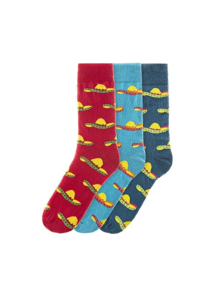 Funky Steps Set șosete pentru bărbați Funky Steps cu motiv sombrero FSB416