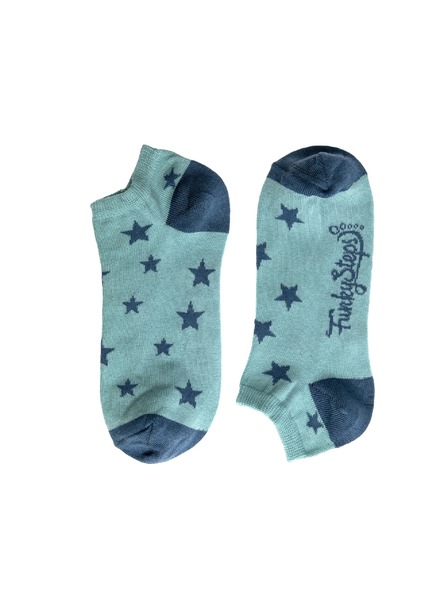 Funky Steps Șosete scurte pentru femei Funky Steps cu motiv stele FSA331
