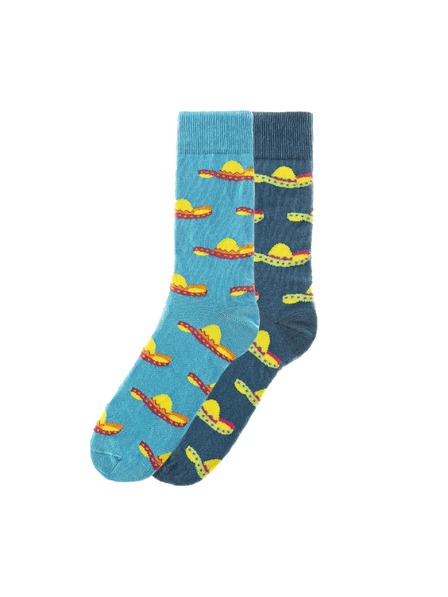 Funky Steps Set șosete pentru bărbați Funky Steps cu motiv sombrero FSC228