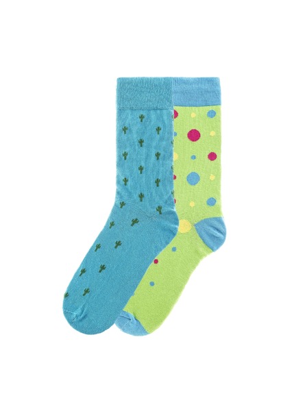 Funky Steps Set șosete pentru bărbați Funky Steps cu motiv cactusi și buline FSC176