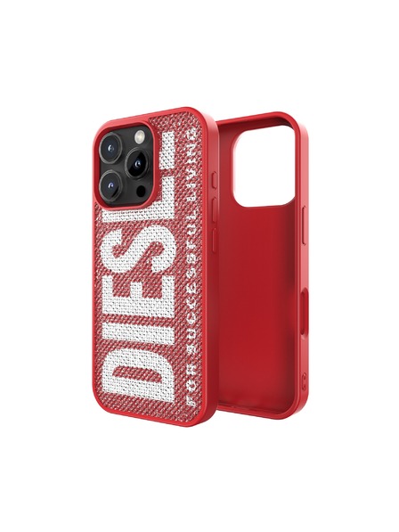 Diesel Diesel carcasă pentru iPhone 16 Pro cu cristale Swarovski roșu 60188