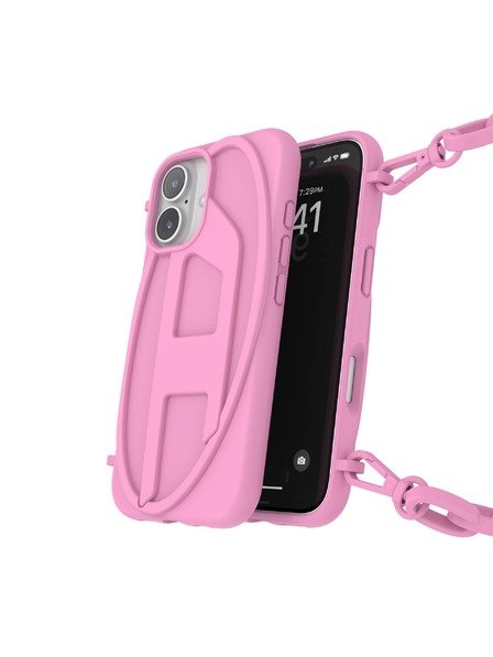 Diesel Diesel carcasă pentru iPhone 16 cu lanț Oval D roz 60175