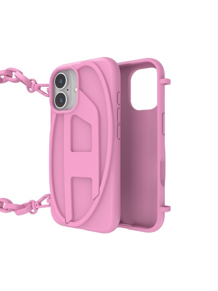 Diesel Diesel carcasă pentru iPhone 16 cu lanț Oval D roz 60175