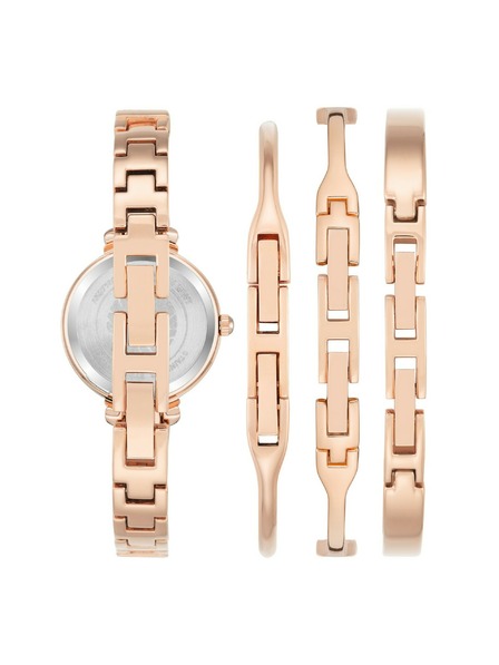 Anne Klein Set roz-auriu de ceas și bijuterii pentru femei Anne Klein