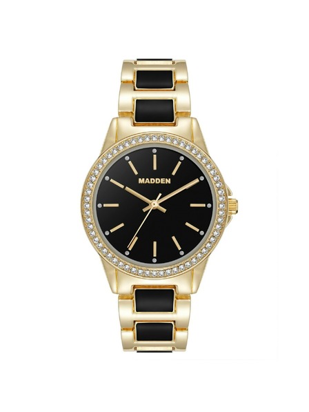 Steve Madden Ceasuri rotunde pentru femei Steve Madden SM/8108BKGPM