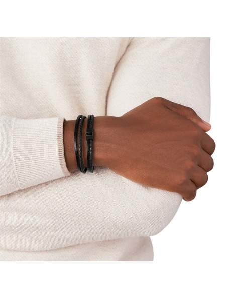 Fossil Brățară din piele pentru bărbați Fossil JF03098001