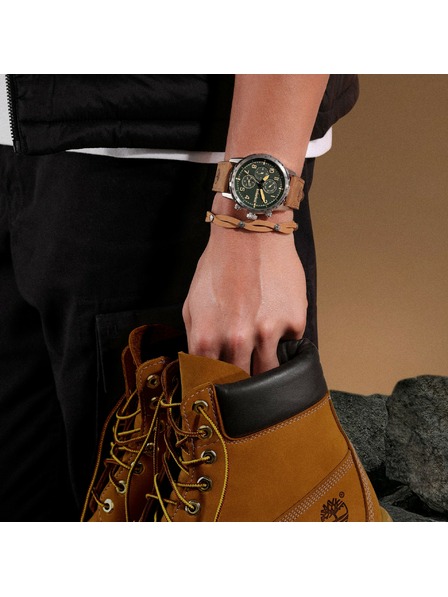 Timberland Timberland brățară pentru bărbați din piele maro deschis TDAGB0002601