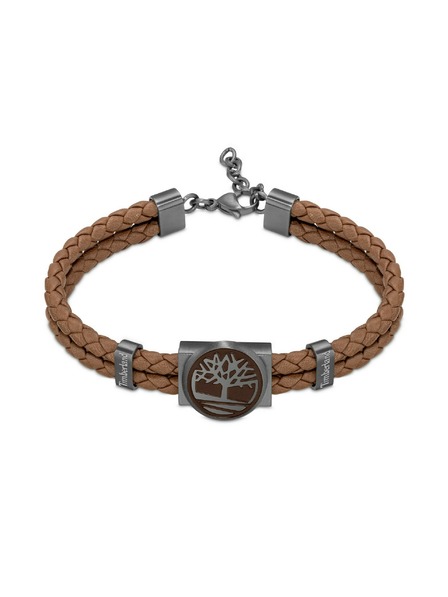 Timberland Timberland brățară dublă pentru bărbați din piele maro TDAGB0001902