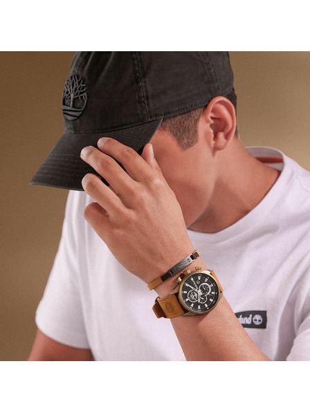 Timberland Timberland brățară pentru bărbați din piele maro deschis TDAGB0002202