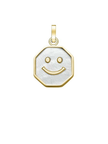 Rosefield Pandantiv Rosefield în culoare aurie Smiley Octagon PE-Gold-Smiley M