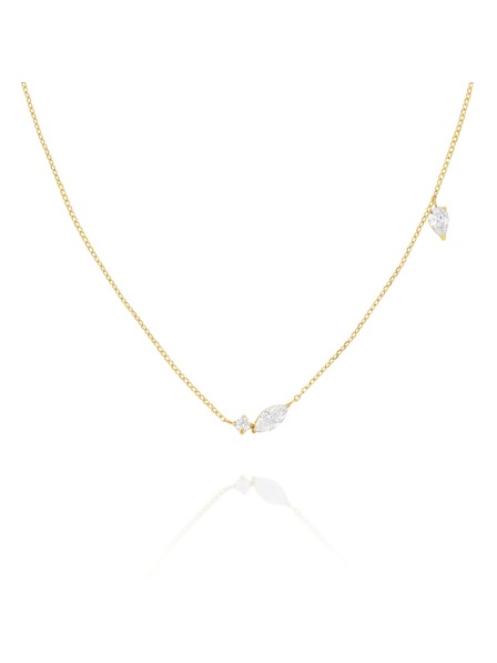 Rosefield Colier placat cu aur pentru femei Rosefield JNMSG-J1306