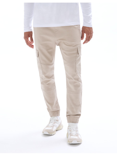 Celio Pantaloni cargo bej pentru bărbați Celio Cokit4